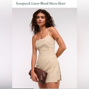 Abercrombie & Fitch Strapless Beige Dress